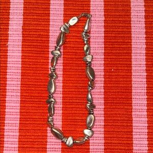 Silver Pebble Bead Necklace - Women Jewelry